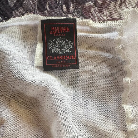 rare 90s jean paul gaultier scarf wrap ups grape print - Picture 3 of 13